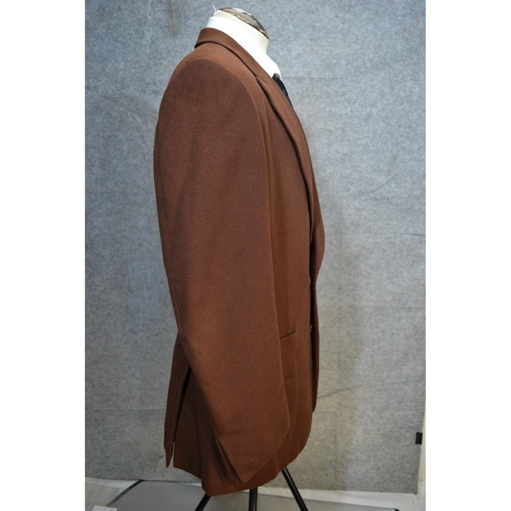 Luciano Barbera Sport Coat Men 42L Brown Cashmere Wool Patch Blazer Jacket Italy - Picture 2 of 16